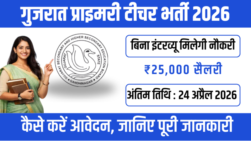 Gujarat Primary Teacher Recruitment 2026 : सरकारी शिक्षक बनने का सुनहरा मौका